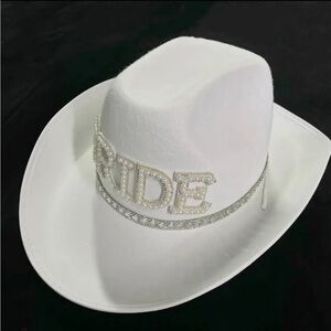 Bride Pearls Cowboy Hat